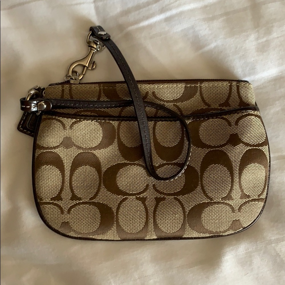 Coach signature wristlet